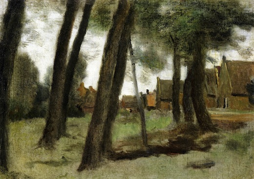 11-COROT-Arleux du Nord_maisons derrière les arbres-Collection particulière©DR