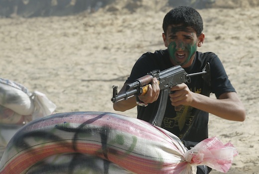 PALESTINIAN-ISRAEL-CONFLICT-GAZA-MILITARY-SUMMER CAMP