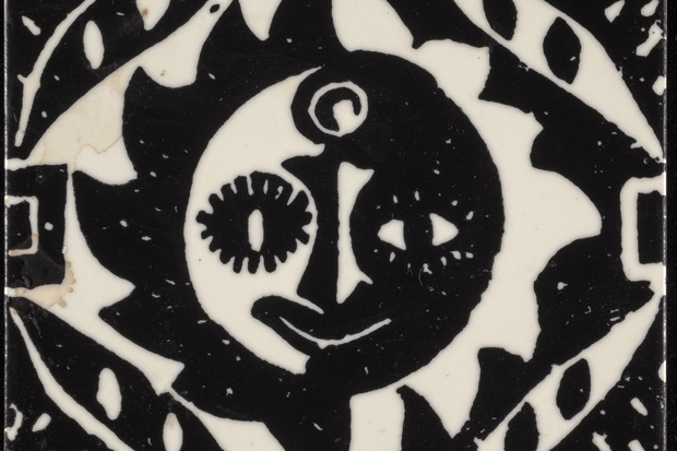 One of many tiles designed by Peggy Angus