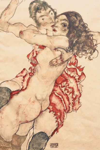 ‘Two Girls Embracing (Friends)’, 1915, by Egon Schiele