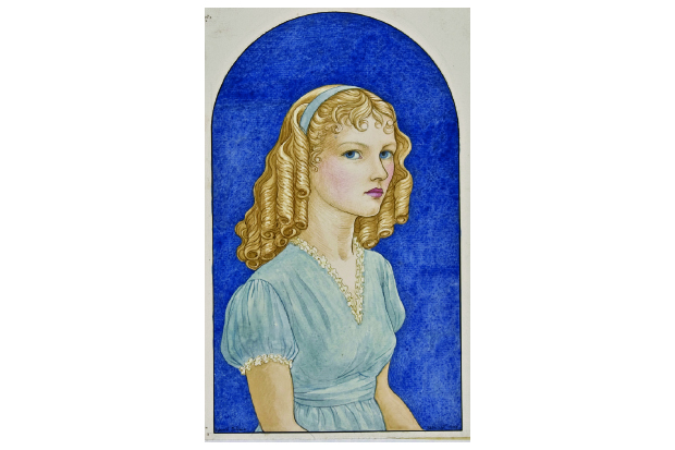 ‘Stephani in Blue’ (1948 ), also by Edward,  is the last dated work from the Kelmscott period