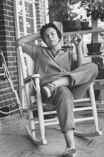 Harper Lee on a visit to Monroeville,  her home town in Alabama