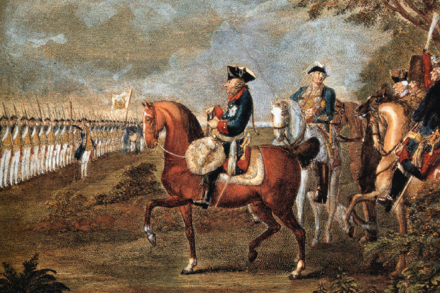 Frederick reviews his troops 