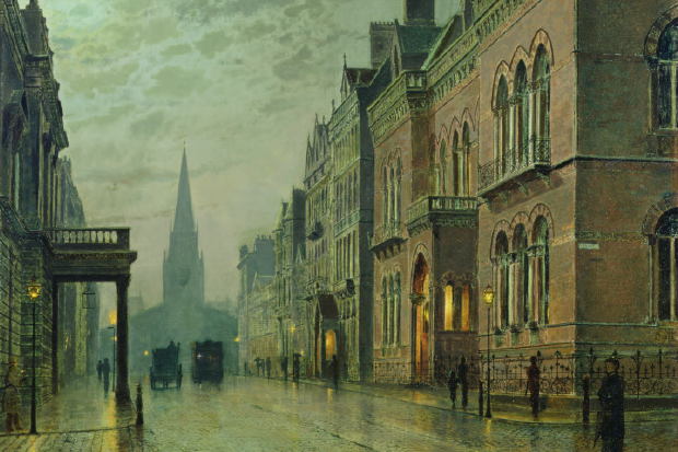 Atkinson Grimshaw’s ‘Park Row, Leeds’,  as it looked in 1882