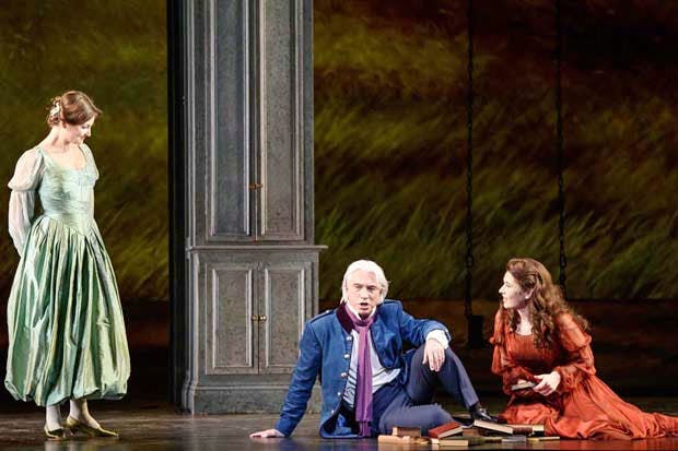 Oksana Volkova as Olga, Dmitri Hvorostovsky as Eugene Onegin and Nicole Car as Tatyana