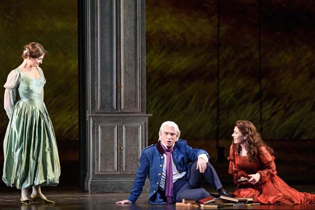 Oksana Volkova as Olga, Dmitri Hvorostovsky as Eugene Onegin and Nicole Car as Tatyana