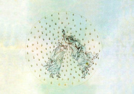 Illustration by Sandro Botticelli to accompany Canto VI of 'Paradiso' from Dante's 'Divine Comedy'
