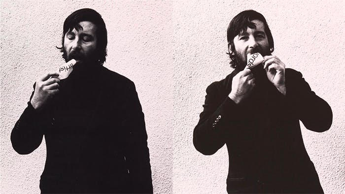 Keith Arnatt's 'Art as an Act of Retraction' (details), 1971