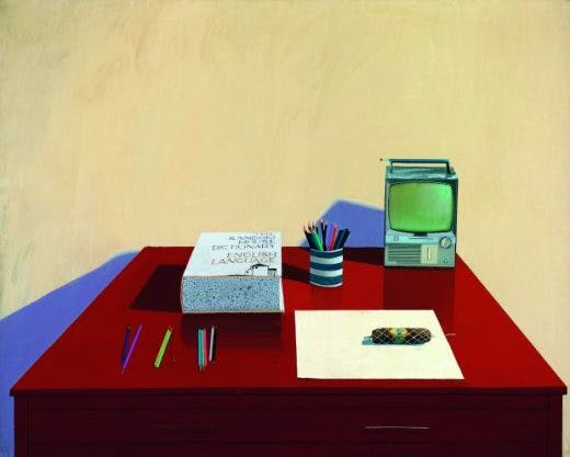 'Still Life with T.V.' (1969) by David Hockney. Photo: David Hockney/Christie's