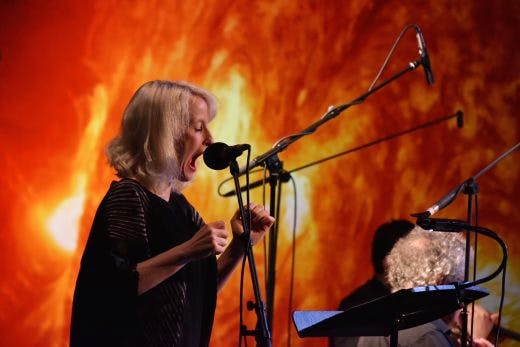 Jennifer Walshe performing her composition EVERYTHING IS IMPORTANT at HCMF. Photo: Brian Slater